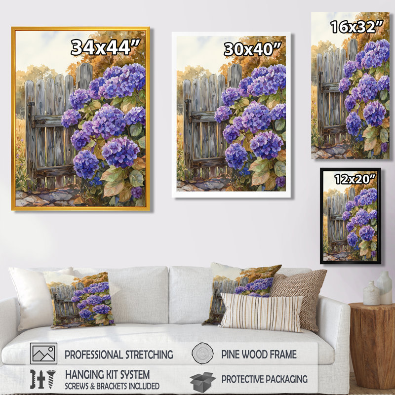 Demi - impression sur toile florale, H 44 po x l 34 po, Reproduction encadrée d'une seule photo, Blanc