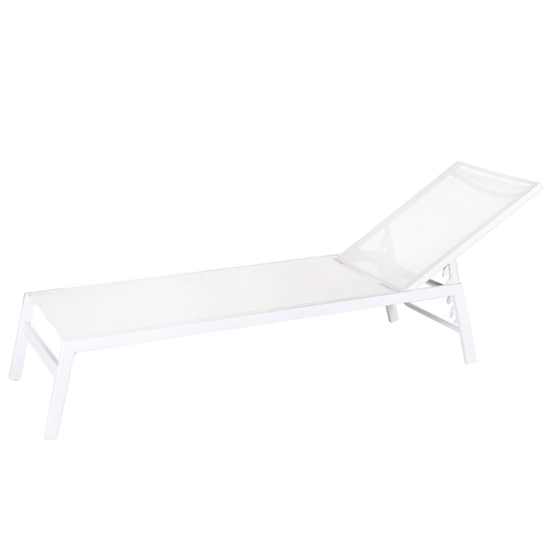 Zuckerman 199cm Long Reclining Single Chaise, White