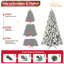 Arbre de Noël enneigé 9 pi avec 650 lumières blanc chaud et embouts en PVC 1930-260202122