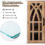 Armoire murale double à double porte, armoire de rangement murale en bois rustique avec insert en verre, armoire de salle de bain de ferme entièrement assemblée