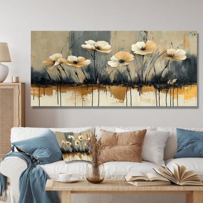 Minimalisme, désert, fleur des œillets IV - reproduction d'art traditionnelle en métal, œillets, art mural en métal