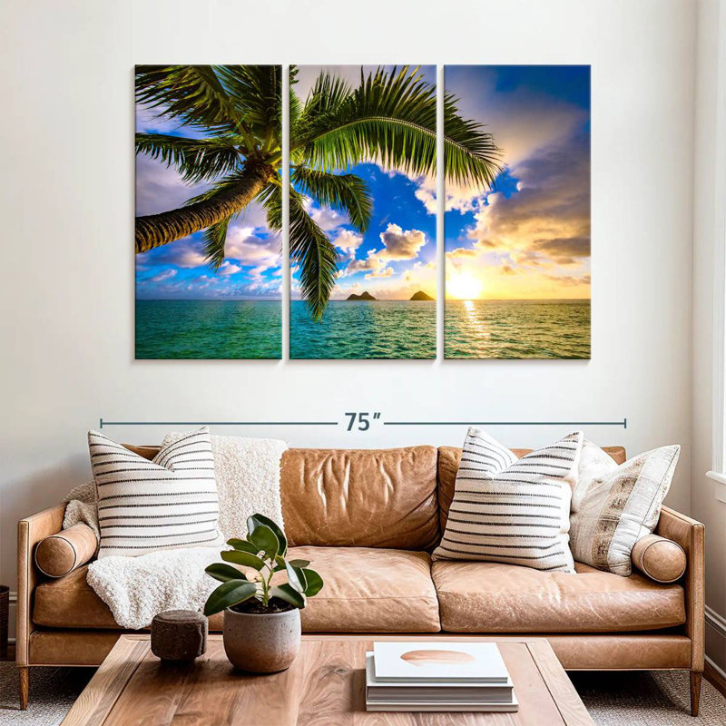 Gillard Lanikai Hawaiian Sunrise, H 42 po x l 65 po