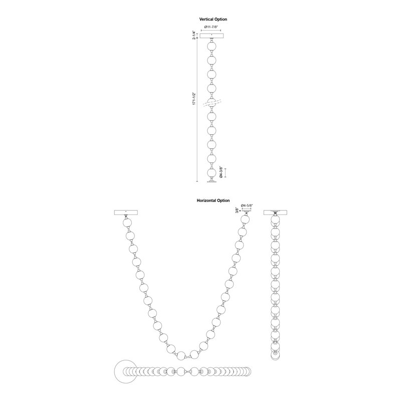 Marni 24-Light Natural Brass LED Pendant