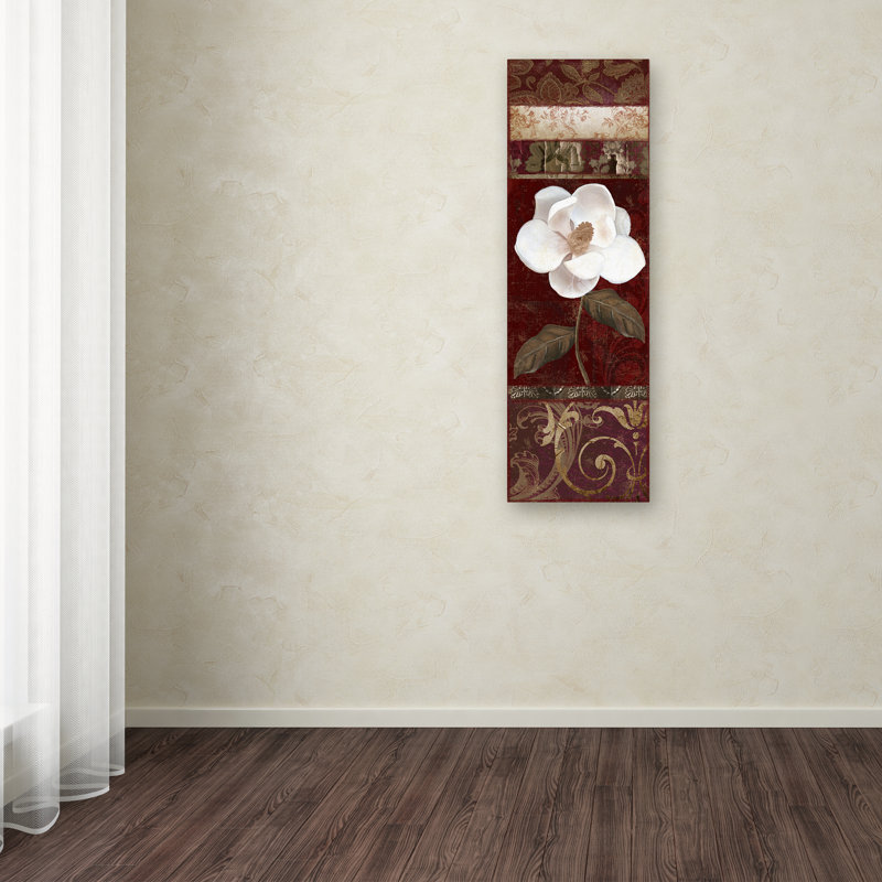 «Flores Blancas I» par Jadaya, impression sur toile tendue, H 47 po x l 16 po x P 2 po
