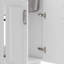 Darwin - Armoire de buanderie de luxe 24 "avec robinet coulissant et évier en acier inoxydable - Blanc-1539914900