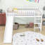 Addix Twin Low Loft Bed with Slide by Harriet Bee-1567744938