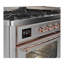 Majestic III Series 60 Inch Dual Fuel Range with 7 Sealed Burners, Griddle, in Blue Grey (Liquid Propane, Burnished Trim)-117886128-117886130-117886132