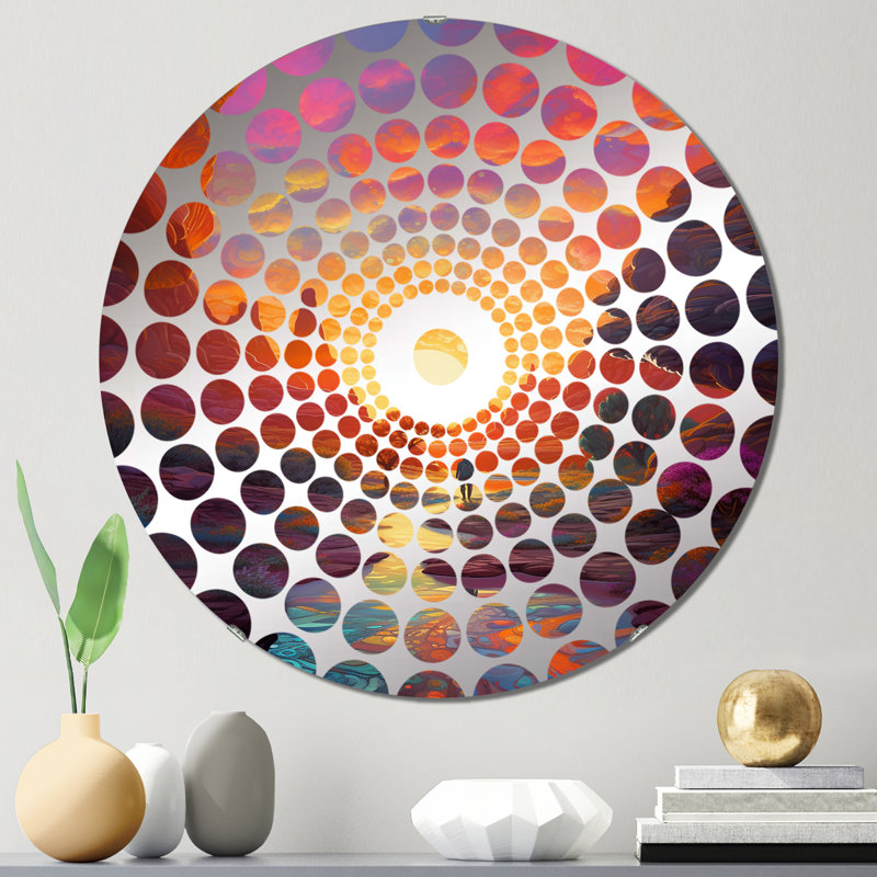 Wolverhampton - Miroir décoratif à cercles concentriques, 23,6 po x 23,6 po