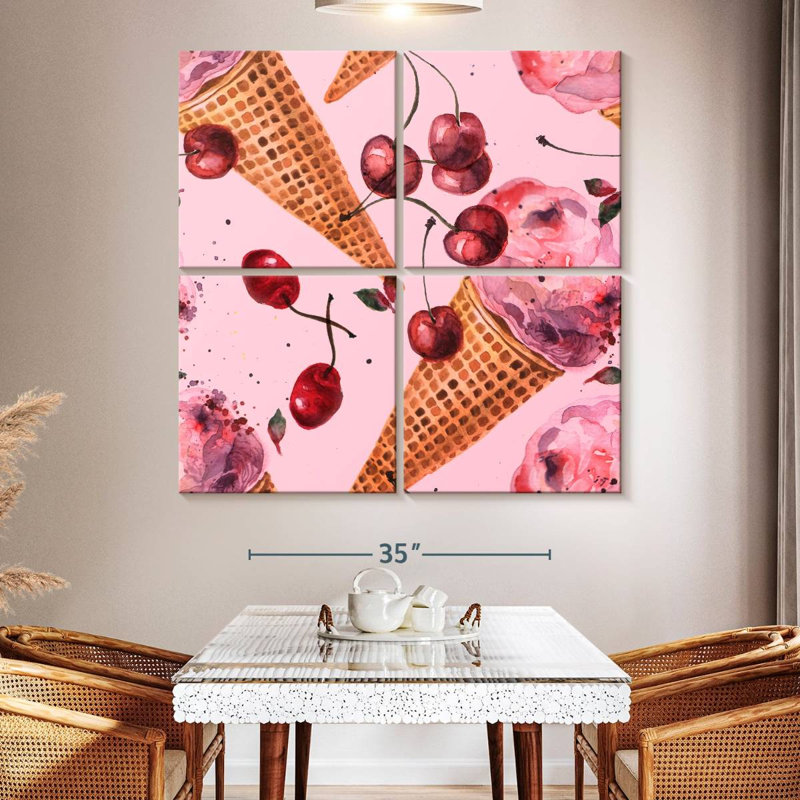 Yarlin Cherry Flavored Ice Cream, 50" H x 50" W