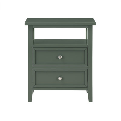 Weston Vintage Green 2 Drawer Nightstand