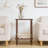2-Tier End Table With Storage Shelves And Spindle Legs, Vintage Style Small Side Table For Living Room, Bedroom, And Small Spaces