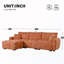 Canapé modulaire rembourré en L avec repose-pieds mobile-129460559