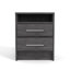 Table de chevet compacte Eter avec deux tiroirs et une tablette, rangement de chevet minimaliste-427418911