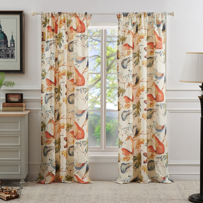 Elmina Willow Semi-Sheer Curtain Panels
