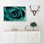 A Teal Rose in Abstract - Wrapped Canvas-55368242