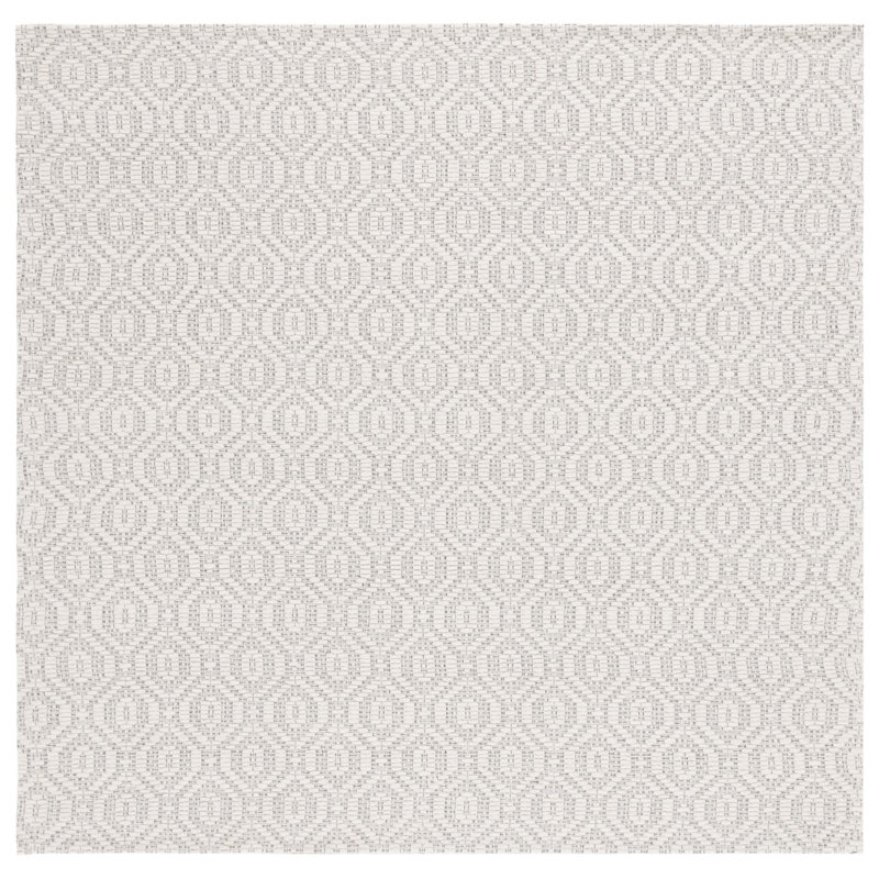 Brenlee Hand Woven Performance Geometric Rug, Square 6'