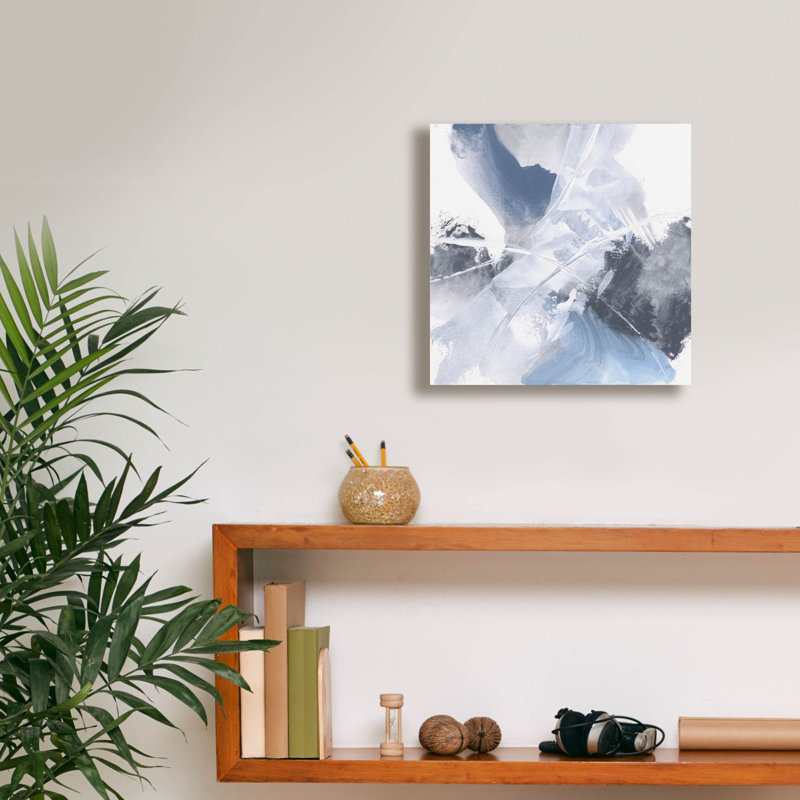 «White Line Blues 2» par Chris Paschke, art mural sur toile, H 12 po x l 12 po x P 0,75 po