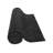 Harrish Custom Size Solid Black Color Medium Pile Slip Resistant Runner Rugs by Feet-624223337