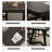 Black Rectangular Solid Wood Dining Table-2013652832