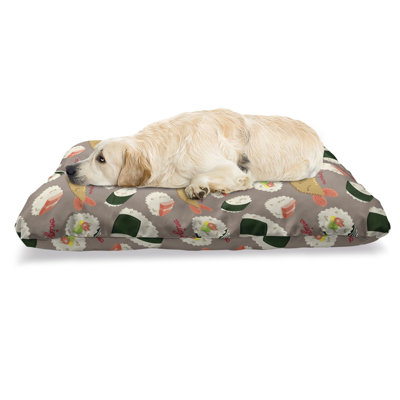 Multicolore, lit à roulettes pour animal de compagnie, plateau à croquer pour chien et chats, coussin à croquer pour chien et chats, avec housse amovible, 24 po x 39 po, multicolore
