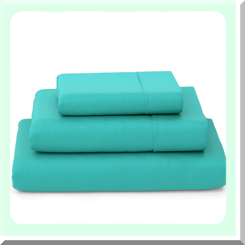CoolBamboo Soft Luxury Sheets - Breathable & Cooling 3-Piece Bedding Set with Deep Pockets - Twin XL, Turquoise