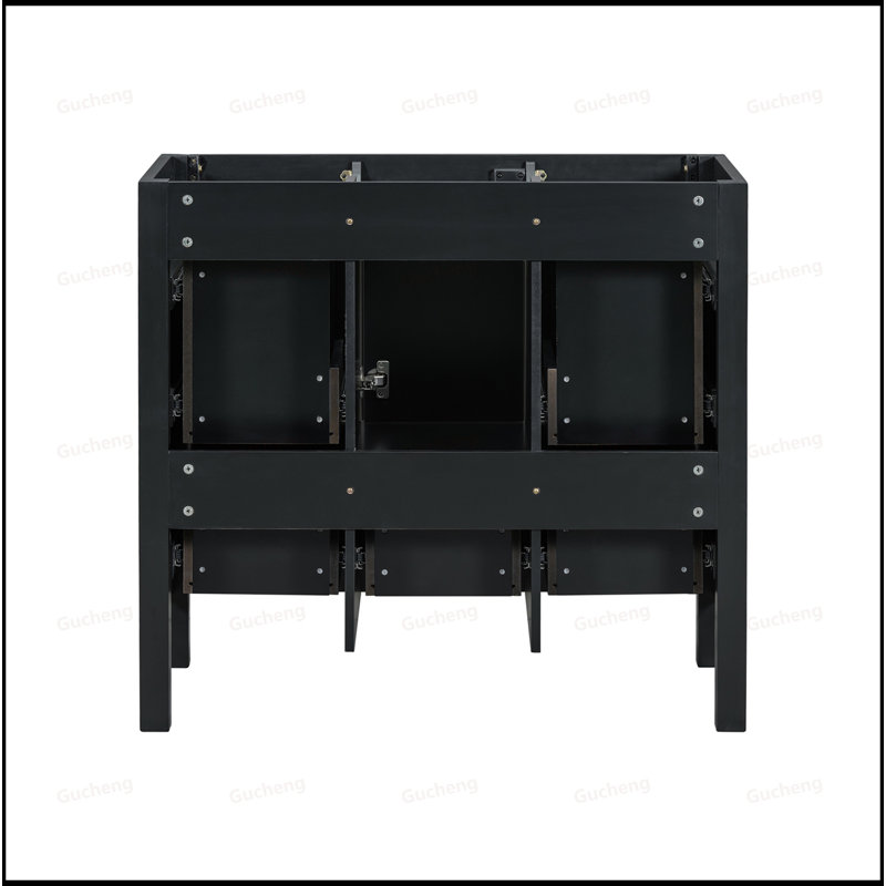 Meuble-lavabo de 36 pouces seulement, Noir