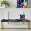 Banc abstrait tapissier doré-135459097