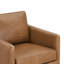 Fauteuil pivotant rembourré en cuir véritable Bobbi-117798968