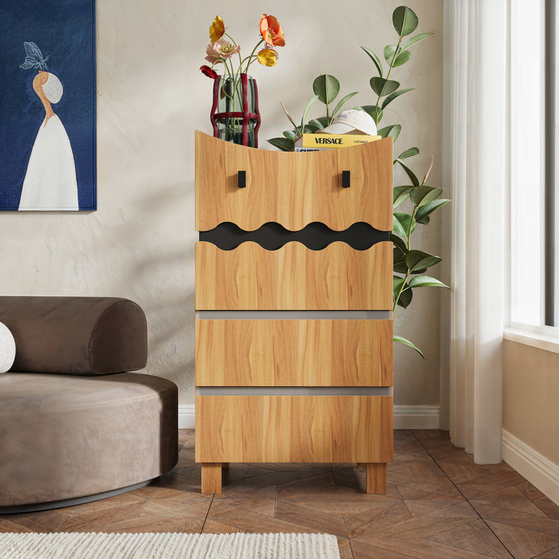 Monster-Themed Storage Cabinet With 4 Drawers & Playful Design