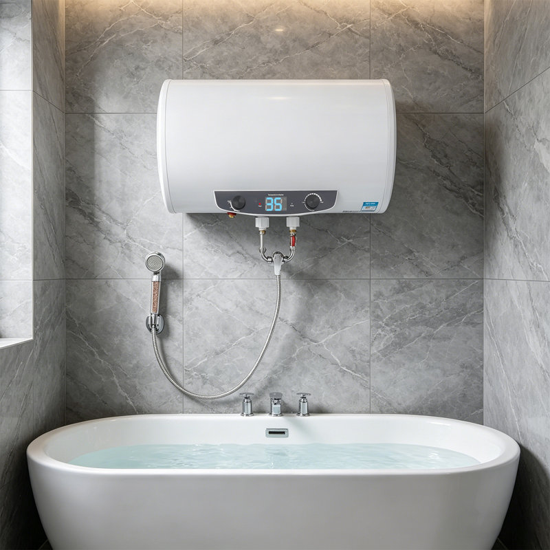Electric Tank Water Heater, Horizontal Digital Display Electric Water Heater