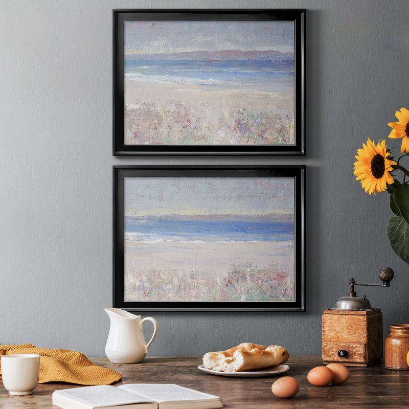 «Beach Textures I», ensemble de 2 reproductions de cadres photo, Noir, H 36,5 po x l 53 po x P 1 po
