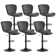 Elegant Adjustable Height Upholstered Counter Stool With Stylish Metal Frame And Convenient Footrest