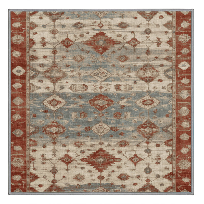 Tapis gris lavable à la machine, Carré 3 pi