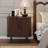 Mid century modern nightstands, 22.4"W Walnut Night Stand With Charging Station, nightstand with drawers and shelves, nightstand for bedroom, bedside table with charger station, end table for living room, wood nightstand-870062871