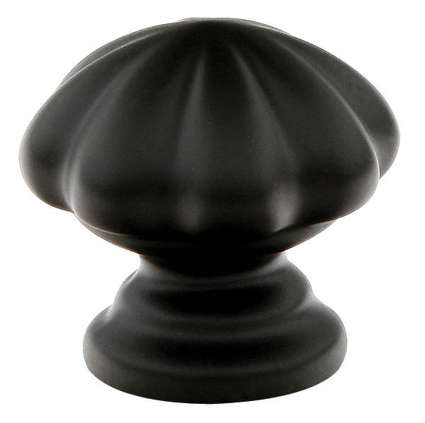 Melon Oversized 1" Novelty Knob, Flat Black, 1"