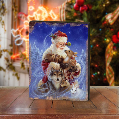 Bloc de bois santa little friends Mirac