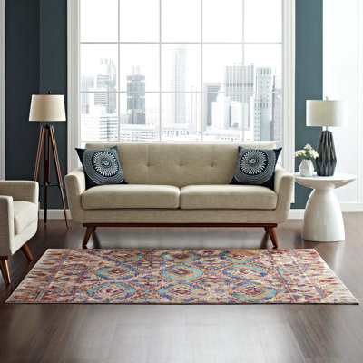 Modway Centehua Distressed Southwestern Aztec Area Rug