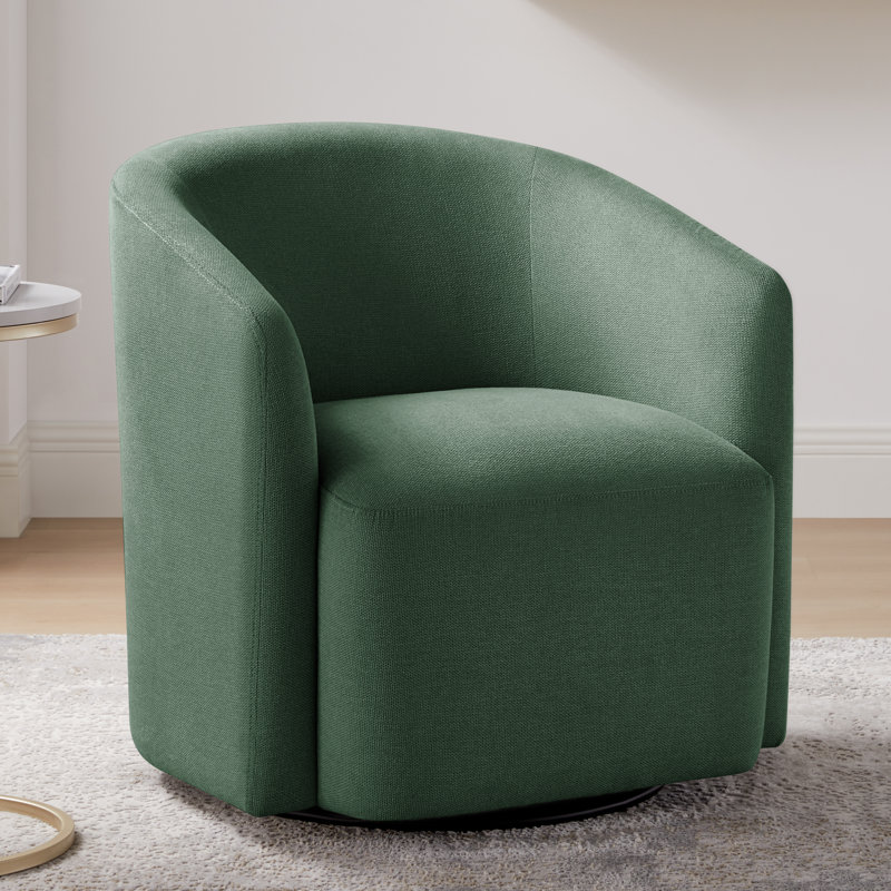 Fauteuil demi-tonneau Arlo, Mélange de polyester vert