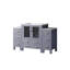 Meuble-lavabo simple gris foncé l 54 po x P 18,25 po, avec armoires latérales et plateau en céramique blanche