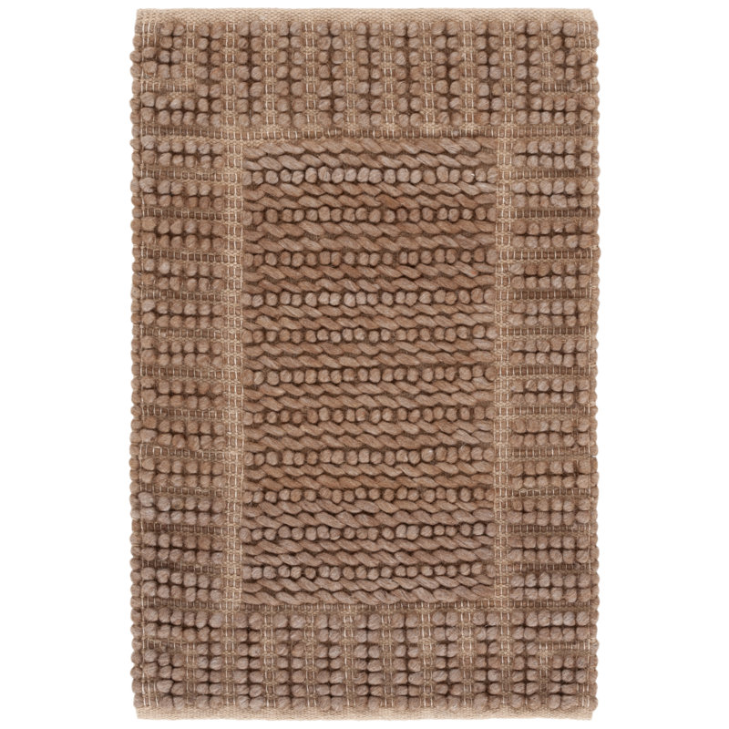 Natura 286 Flatweave Wool/Cotton Rug in Brown, Rectangle 4' x 6'