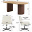 Table de conférence ovale en bois massif 79 po avec 6 chaises de bureau Gaia
