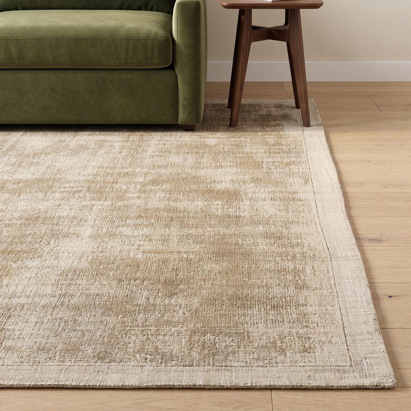 Tapis en viscose tissé à la main Mckinley, Rectangle de 8 pi x 10 pi