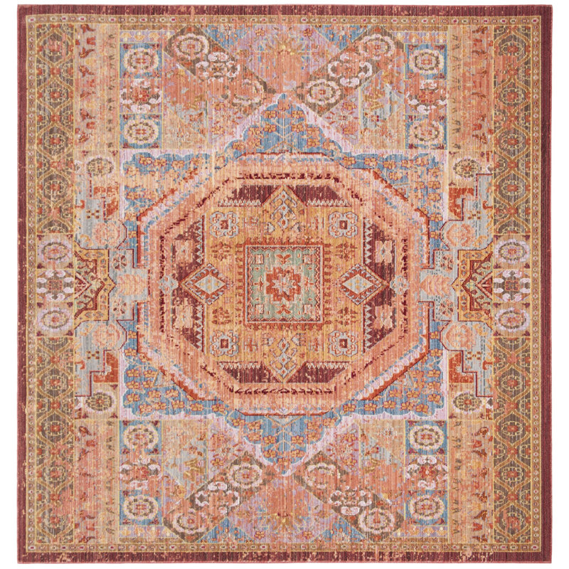 Thanh Performance Oriental Rug, Square 6'7"