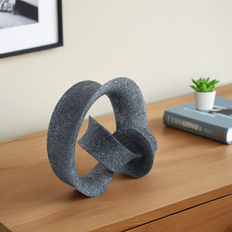 Sagebrook Home 8" Menen Small Loop Statuary, Black
