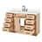 Tidworth 54'' Solid Wood Single Bathroom Vanity with 1.5'' Carrara Quartz Top Sink-1211004205-1230223159