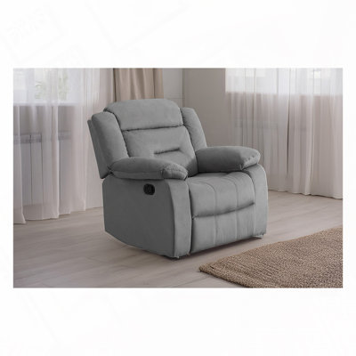 Fauteuil inclinable manuel en velours