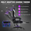 Metro Lane Adjustable Swiveling PC & Racing Game Chair-157551789