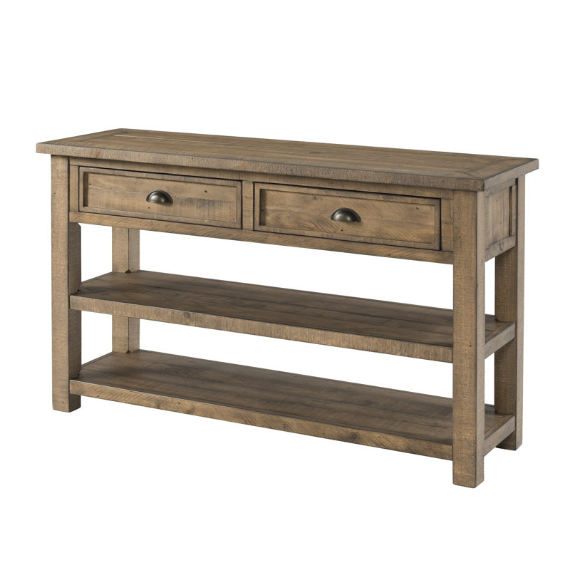 Holliman 50'' Solid Wood Console Table, Reclaimed Natural