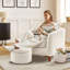 Fauteuil d'appoint rembourré de 29,5 po de large avec repose-pieds et coussin de rangement-999288084
