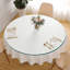 Taille: 42,13 po. Plateau en verre seulement. Plateau de table en verre trempé.